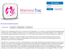 Tablet Screenshot of mammotrac.com